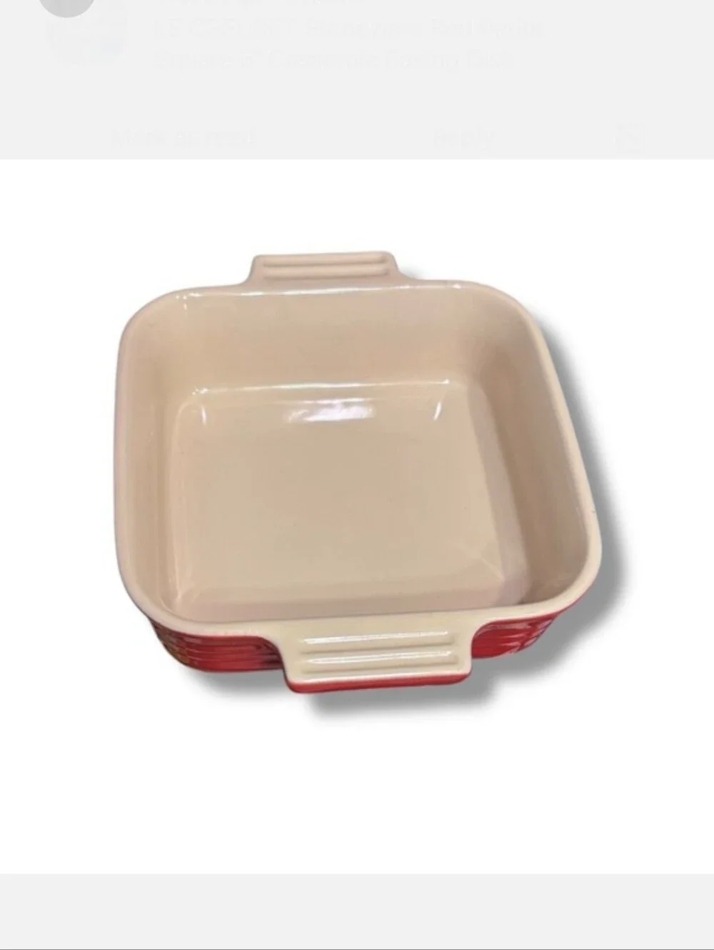 LE CREUSET Stoneware Red Petite Square 6” Casserole Baking Dish
